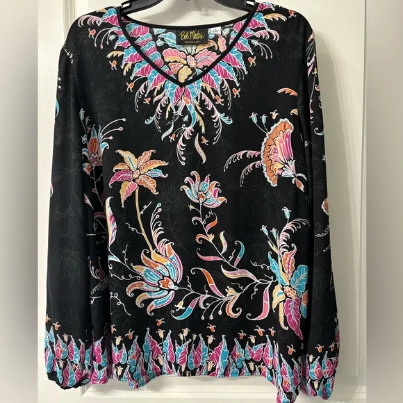 Bob Mackie Wearable long sleeve top size Large - Picture 1 of 8